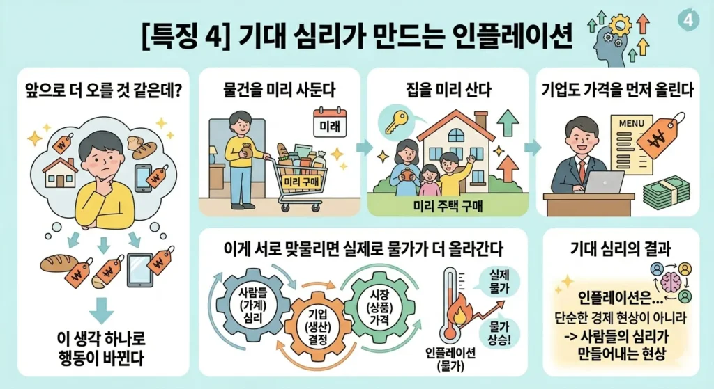 기대 심리 인플레이션 미래 가격 상승 기대가 물가를 올리는 구조