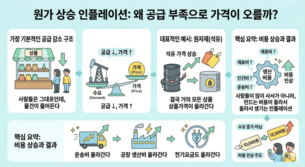 공급 부족과 원자재 가격 상승이 물가에 미치는 영향